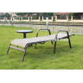 Poolside lounger chairs metal frame sun lounger beach chairs with coffee table